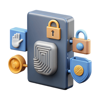 dramatic vintage Biometric Access Control System Diagram Cutout 4K png