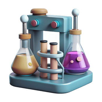 stunning minimalist Biotechnology Lab Equipment Illustration Cutout professional png