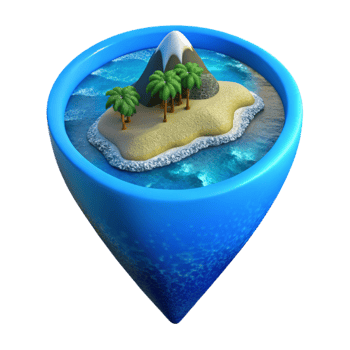 magnificent artistic Blue Ocean Meets Coastline Cutout Abstract Terrain detailed png