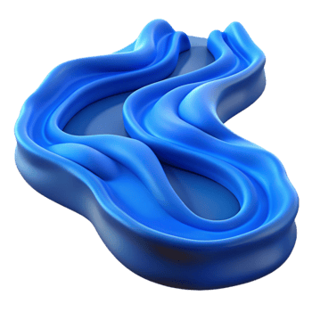 stunning traditional Blue River Flowing Downstream Isolated original png