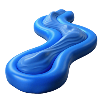 magnificent classic Blue River Flowing Downstream Isolated high resolution png
