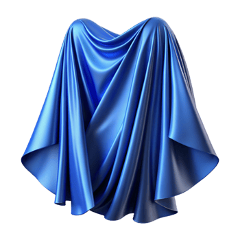 impressive modern Blue Silk Fabric Drape Cutout Transparent Background authentic png