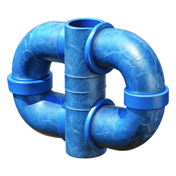 wonderful traditional Blue Water Pipes Cross Section Cutout detailed png