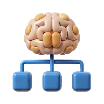 impressive creative Brain Computer Interface Diagram Simple Design Isolated 4K png