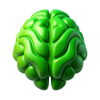 extraordinary classic Brain Health Symbol Cutout with Vibrant Green Color original png