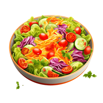 Fresh vegetable salad with crisp lettuce and tomatoeses png