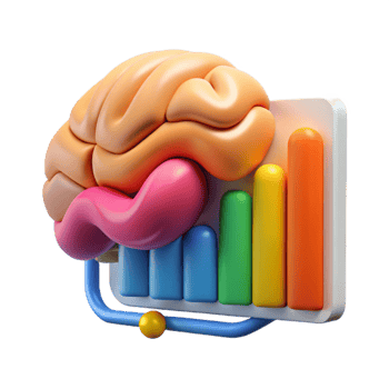 stunning contemporary Brainwave Analysis Chart Cutout with Colorful Graph and White Background genuine png