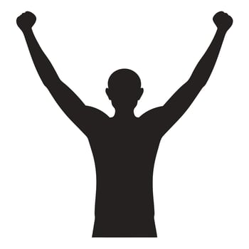 Energetic Running Silhouette Speed and Movement vector