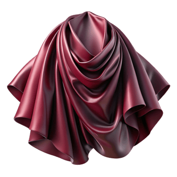 magnificent traditional Burgundy Silk Chiffon Draped Fold Isolated Cutout professional png