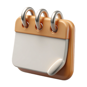 vibrant abstract Calendar Page Blank Template Isolated original png