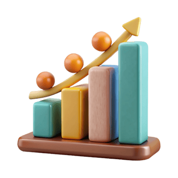 beautiful classic Chart Showing Growth Isolated Positive Trend genuine png