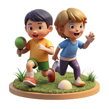 stunning classic Children Playing Tag in Park Isolated genuine png