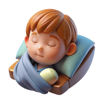 magnificent classic Child Sleeping Peacefully in Bed Cutout original png