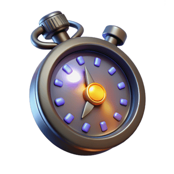 vibrant contemporary Chronometer with Glowing Hands Transparent Background original png