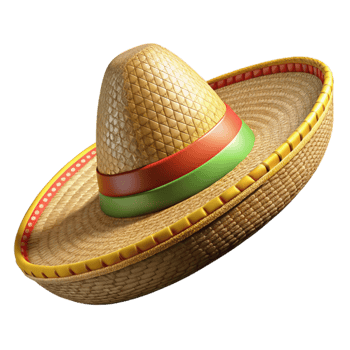 stunning modern Cinco De Mayo Sombrero with Vibrant Embroidery Isolated detailed png