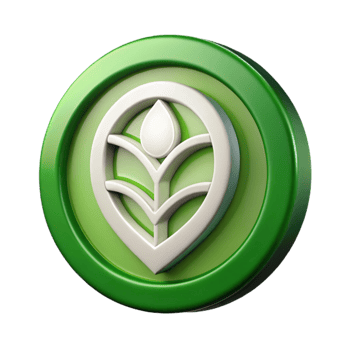 dramatic abstract Circular Agriculture Symbol Green and Brown Isolated high quality png