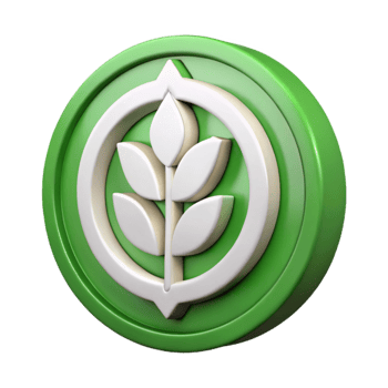 magnificent vintage Circular Agriculture Symbol Green and Brown Isolated detailed png