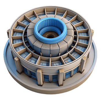 magnificent contemporary Circular Building Design Top View Cutout professional png