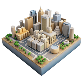 wonderful minimalist City Planning with 3d Modeling Software Cutout detailed png