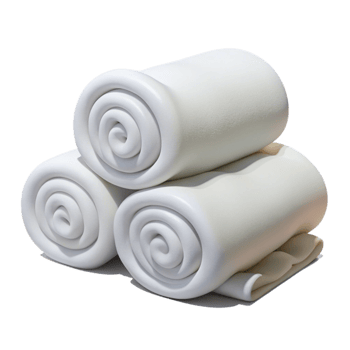 serene classic Clean White Towels Rolled Up Transparent Background detailed png