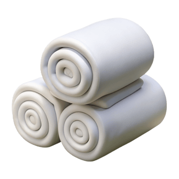 wonderful abstract Clean White Towels Rolled Up Transparent Background detailed png