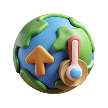 beautiful abstract Climate Action Icon Cutout Rising Temperature Graph professional png