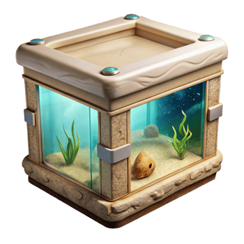 magnificent classic Closed Ecology Fish Tank Isolated exclusive png