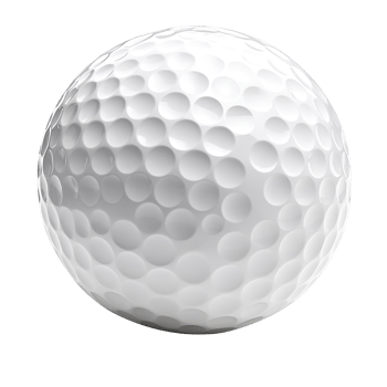 Golf ball isolated on transparent background png
