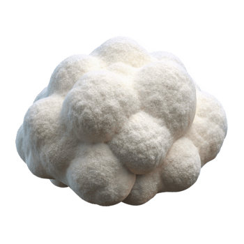 elegant artistic Cloud Formation Fluffy White Cutout professional png
