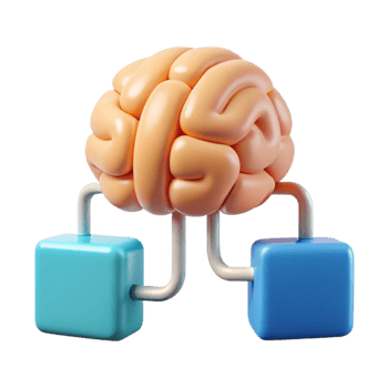 serene artistic Cognitive Function Diagram Transparent Background with 3d Render original png