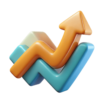 extraordinary rustic Collective Growth Icon Upward Trend Isolated 4K png
