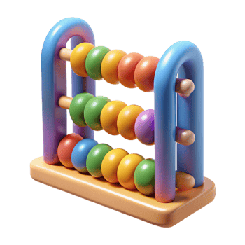 magnificent modern Colorful Abacus Representing Language Counting Systems Transparent Background high quality png