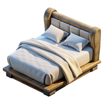 stunning modern Comfortable Bed with White Sheets Cutout genuine png