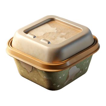 stunning minimalist Compostable Food Container Transparent Background premium png