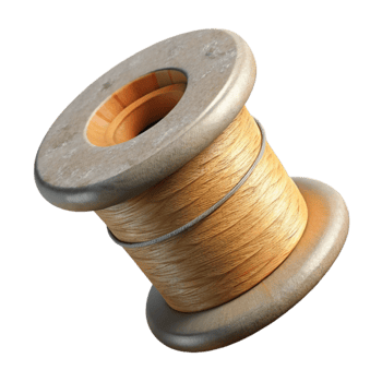 impressive vintage Conductive Thread Spool Isolated premium png