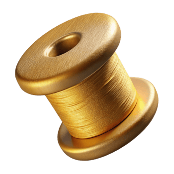 impressive contemporary Conductive Thread Spool Gold Cutout authentic png