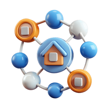 wonderful artistic Connected Communities Symbol House Icons Cutout authentic png