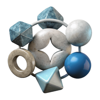 elegant contemporary Connected Shapes Reflecting Hope Isolated Element high resolution png