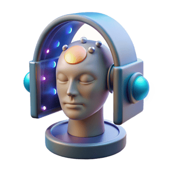 dramatic contemporary Consciousness Transfer Through Virtual Portal Cutout high resolution png