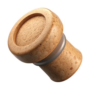 wonderful abstract Cork Stopper Top View Isolated 4K png