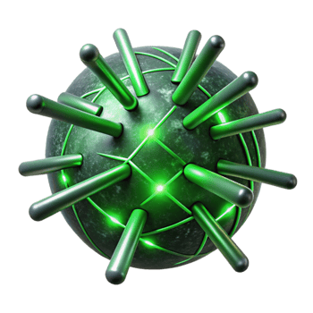 wonderful creative Cosmic Rays Glowing Green Lines Cutout professional png