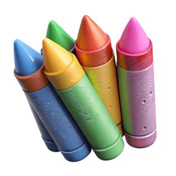 vibrant traditional Crayons for Coloring Cutout detailed png