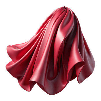 elegant rustic Crimson Silk Chiffon Flowing Drape Isolated Cutout high quality png