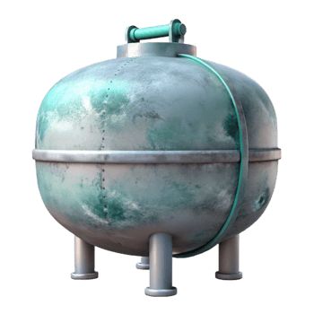dramatic traditional Cryogenic Preservation Tank Side View Transparent Background professional png