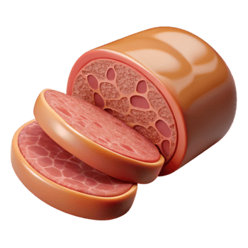 stunning contemporary Cultured Meat Slice Realistic Render Cutout high quality png