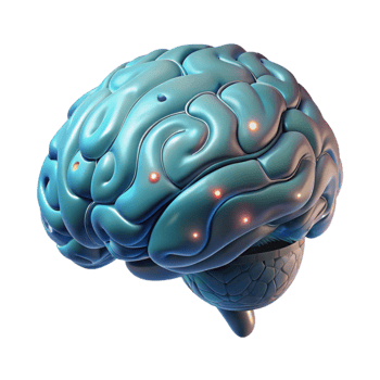 elegant minimalist Cybernetic Brain Scan Activity Visible Transparent Background genuine png
