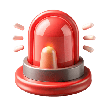 beautiful abstract Cybersecurity Incident Response Graphic with Red Siren Transparent Background 4K png