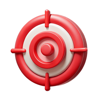 wonderful traditional Cyber Warfare Icon Red Target Cutout authentic png