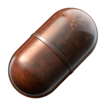 beautiful abstract Dark Brown Artificial Capsule Isolated Transparent Background high resolution png