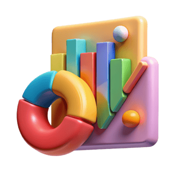 magnificent artistic Data Analytics Chart Cutout Colorful Design genuine png